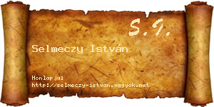 Selmeczy István névjegykártya