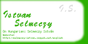istvan selmeczy business card